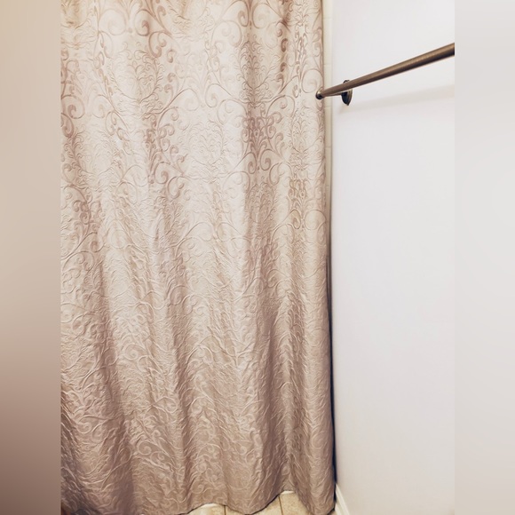 Fieldcrest Texturized Brocade Patterned Shower Curtain - Picture 5 of 10